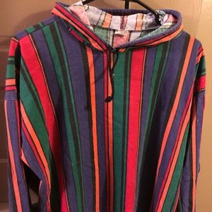 Vintage Colorful Striped Lightweight Hoodie